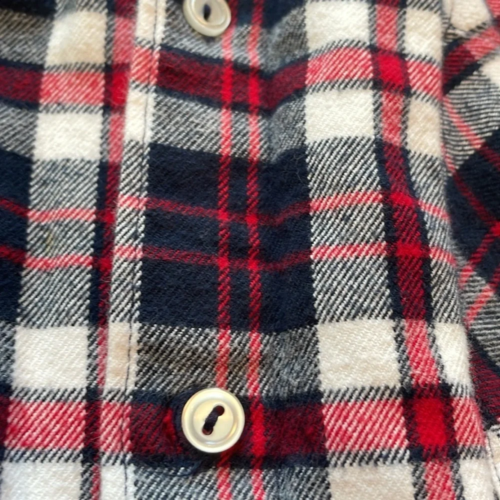 American Apparel MidWeight Flannel Button Down Shirt, Size L